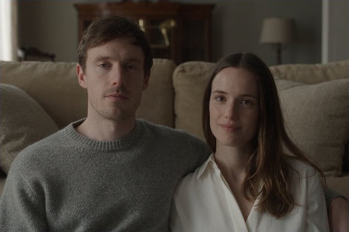 A young couple at home